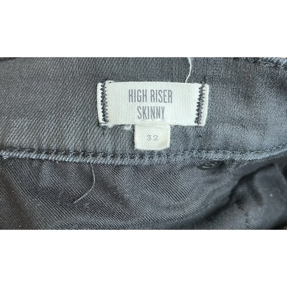 Madewell Women Jeans Size 32 Black Charcoal High Rise Skinny Stretch Denim Pants